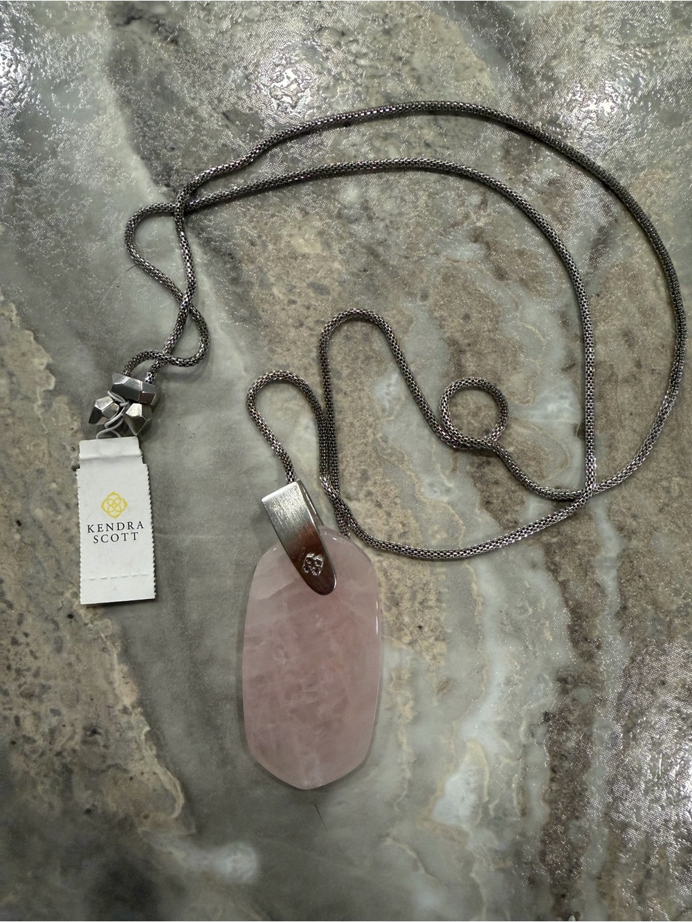 NWT Kendra Scott Rose Quartz Pendant Necklace
